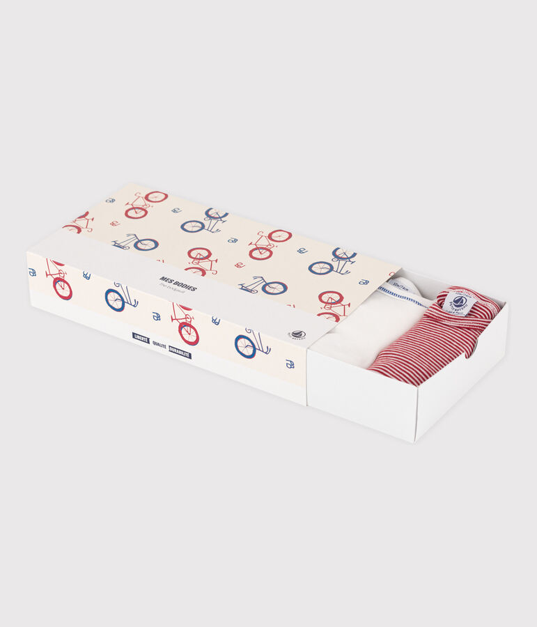 Lot de 5 bodies manches longues v&eacute;lo b&eacute;b&eacute; en coton multicouleur