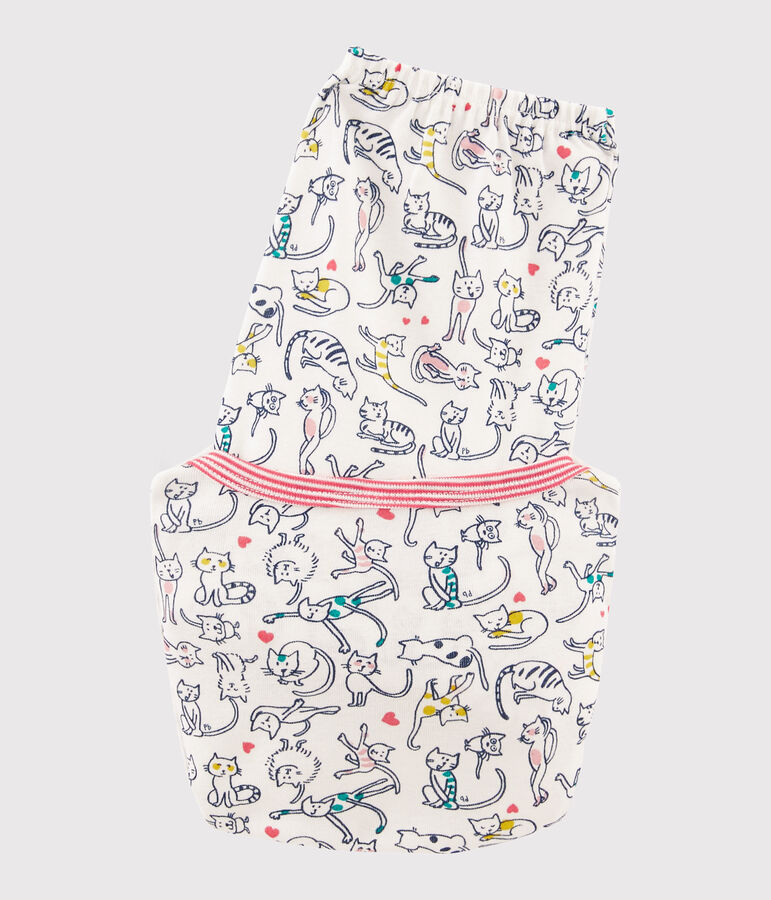 Pyjama en c&ocirc;te blanc MARSHMALLOW/blanc MULTICO