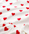 Pyjama fille imprimé cœurs en côte blanc MARSHMALLOW/rouge TERKUIT