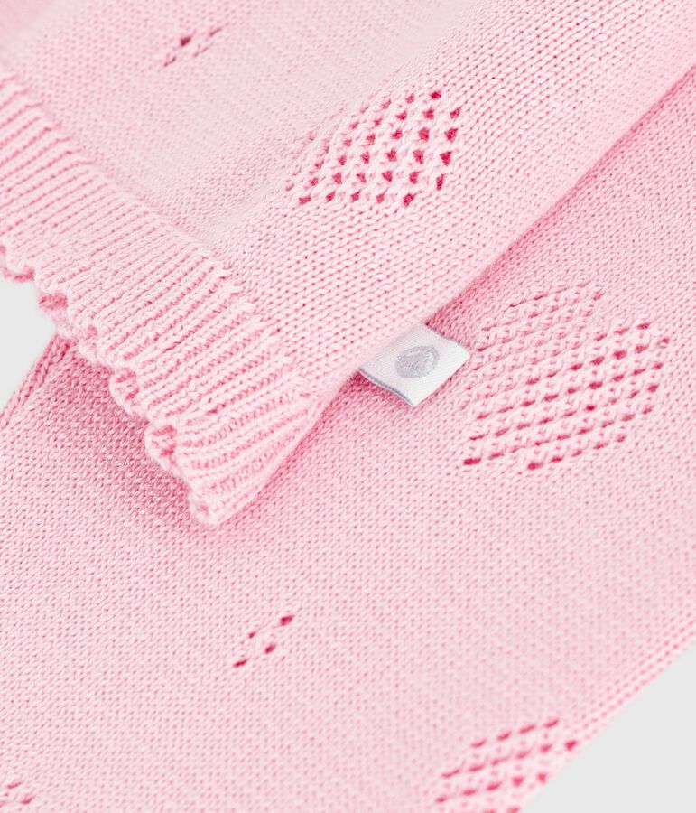 Cardigan enfant en coton uni rose MARQUISE