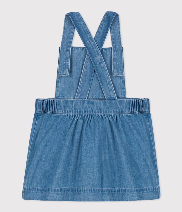 Robe sans manche b&eacute;b&eacute; en denim l&eacute;ger bleu
