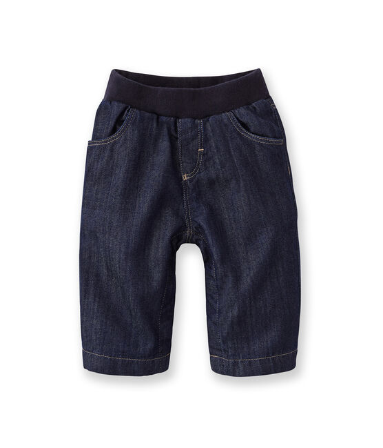 Pantalon bébé en jean doublé bleu JEAN