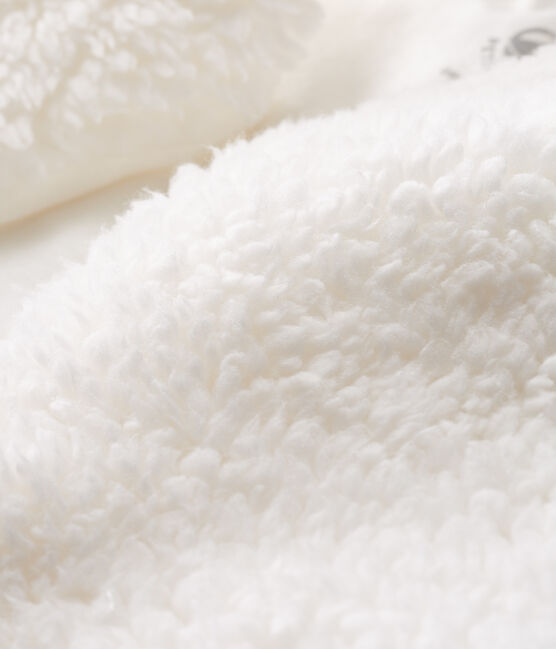 Gilet sans manches bébé fille en sherpa blanc MARSHMALLOW