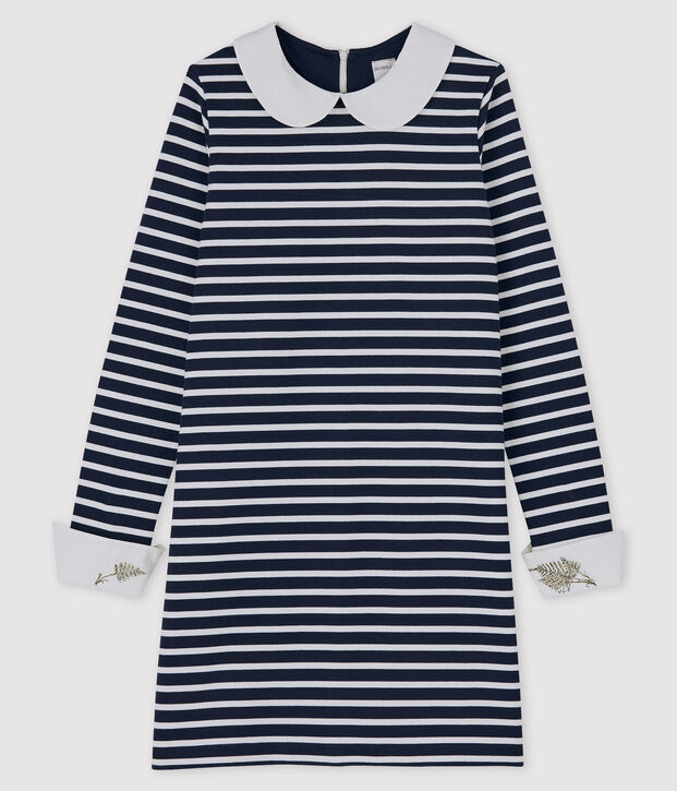 Robe Femme Petit Bateau x Deyrolle bleu/blanc