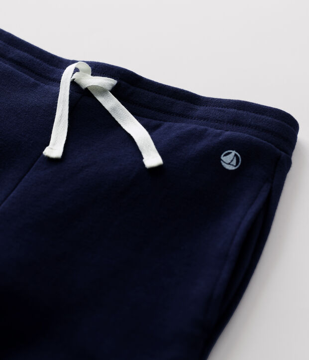 Pantalon confortable en coton enfant fille bleu marine