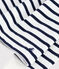 Robe enfant en coton manches longues à rayures blanc MARSHMALLOW/bleu SMOKING
