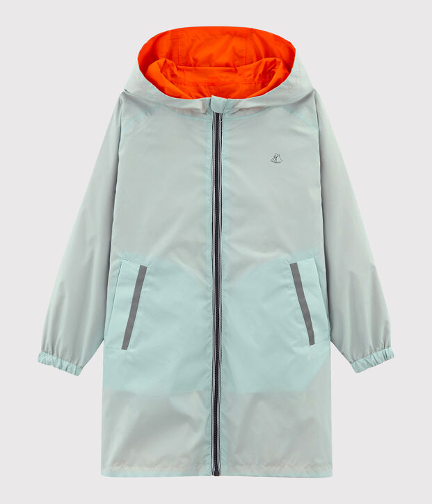 Coupe-vent r&eacute;versible enfant mixte orange/bleu