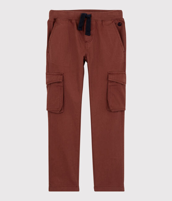 Pantalon en gabardine enfant garçon orange MADRAS