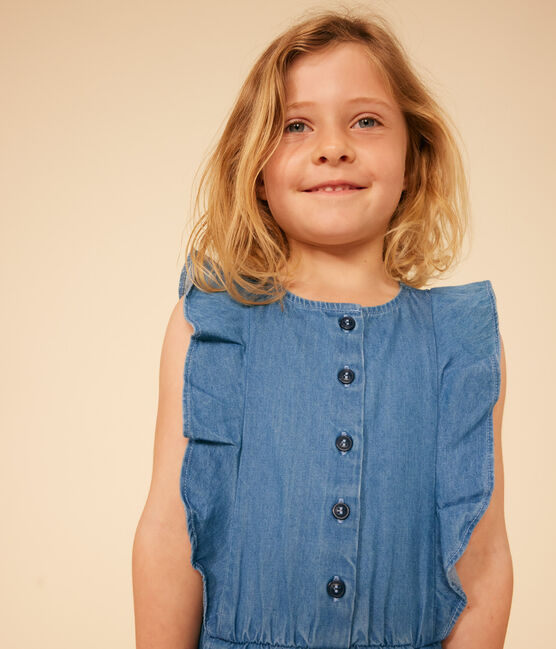 Combinaison enfant fille bleu DENIM CLAIR
