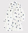 Robe de chambre petit garçon en polaire blanc MARSHMALLOW/bleu MEDIEVAL
