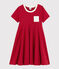 Robe manches courtes en jersey enfant fille rouge TERKUIT