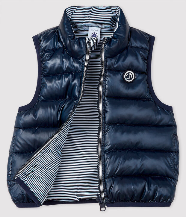 Doudoune b&eacute;b&eacute; r&eacute;versible bleu marine