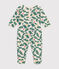 Pyjama en molleton gratté imprimé sapin de Noël bébé blanc AVALANCHE/ MULTICO