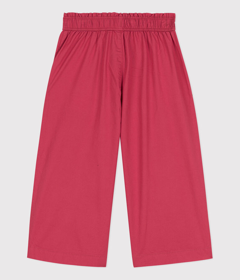 Pantalon en serge de coton enfant fille rose PAPI