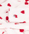 Peignoir cœur en éponge enfant blanc MARSHMALLOW/rouge TERKUIT
