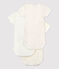 Lot de 3 bodies manches courtes coeurs en coton variante 1
