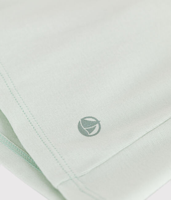 Tee-shirt l'Iconique en coton uni femme bleu POOL