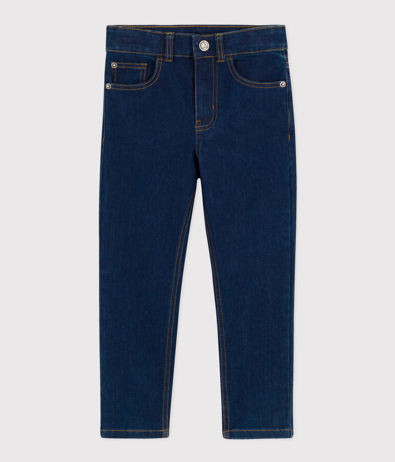 Pantalon droit denim enfant gar&ccedil;on bleu