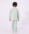 Chemise enfant en coton &agrave; manches longues unie vert clair