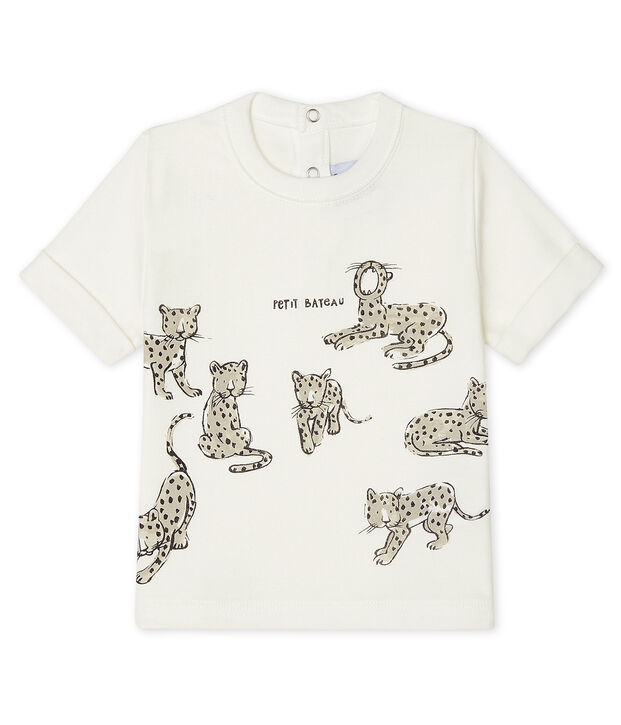 Tee-shirt manches courtes b&eacute;b&eacute; gar&ccedil;on blanc