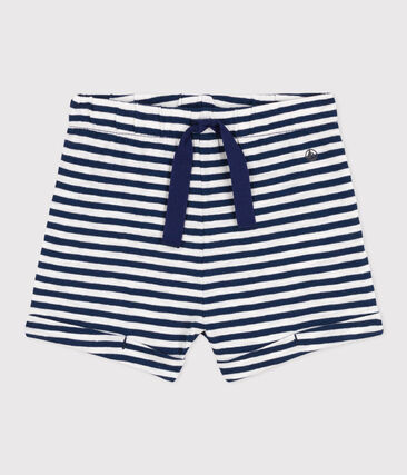 PETIT BATEAU - Short bébé en jersey flammé rayé