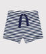 Short bébé en jersey flammé rayé