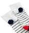 Chaussette haute enfant fille blanc MARSHMALLOW/bleu SMOKING