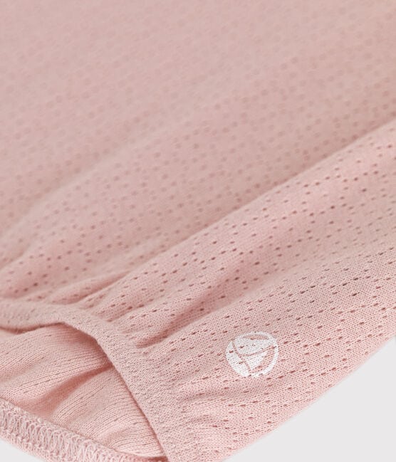 Combinaison courte en coton bébé rose SALINE