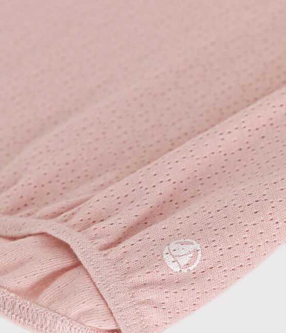 Combinaison courte en coton bébé rose SALINE