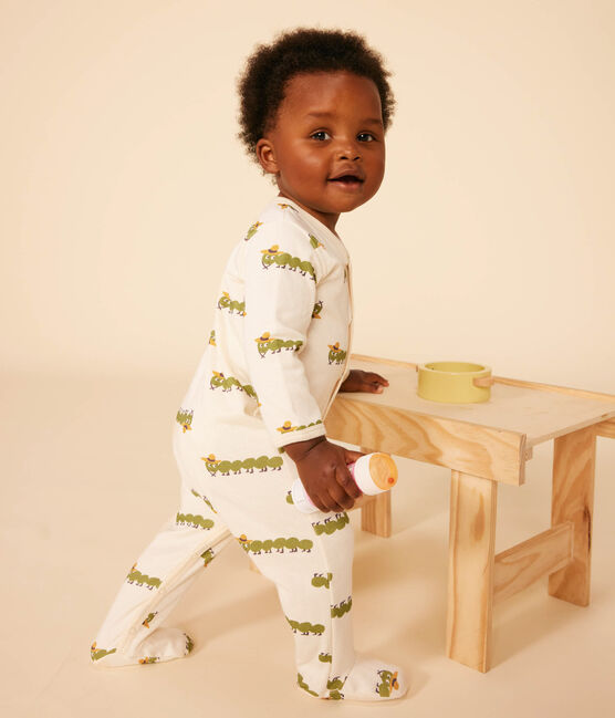 Pyjama imprimé animal en coton bébé blanc AVALANCHE/ MULTICO