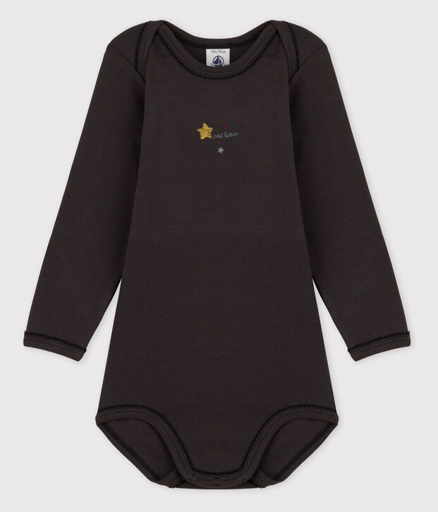 Body manches longues b&eacute;b&eacute; fille gris