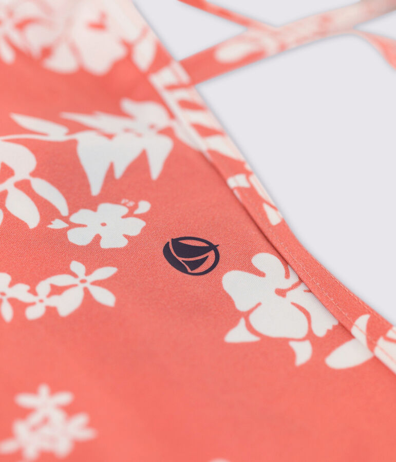 Maillot de bain 1 pi&egrave;ce imprim&eacute; enfant fille rose PAPAYE/ MARSHMALLOW