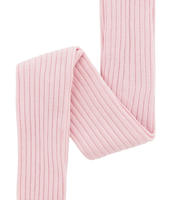 Collant fille en côte 5x2 rose JOLI