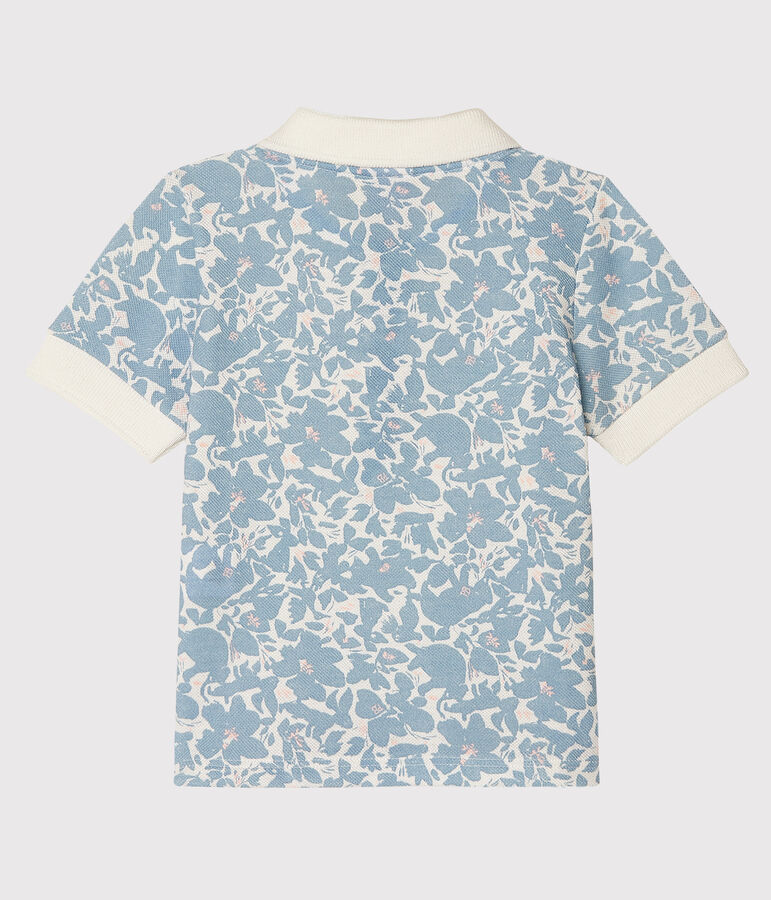 Polo imprim&eacute; b&eacute;b&eacute; gar&ccedil;on blanc MARSHMALLOW/blanc MULTICO