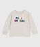 Sweatshirt enfant mixte en coton gris BELUGA CHINE