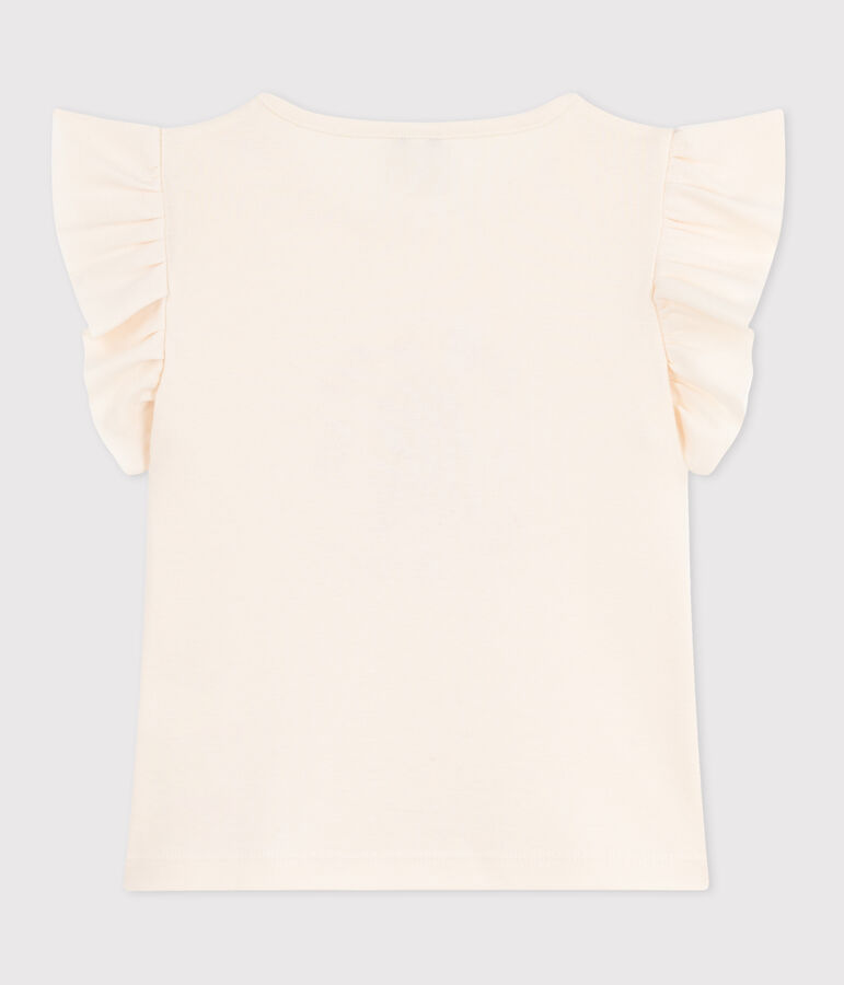 Teeshirt enfant en coton manches courtes imprim&eacute; &eacute;cru AVALANCHE