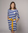 Robe rayée manches longues Femme bleu SURF/blanc MARSHMALLOW