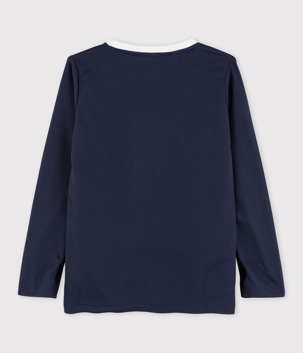 Tee-shirt de sport enfant fille bleu marine