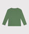 Tee-shirt manches longues en côte enfant fille / garçon vert PALMERAIE