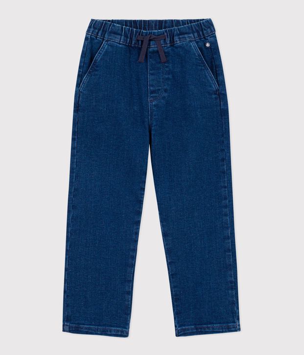 Pantalon enfant en denim bleu
