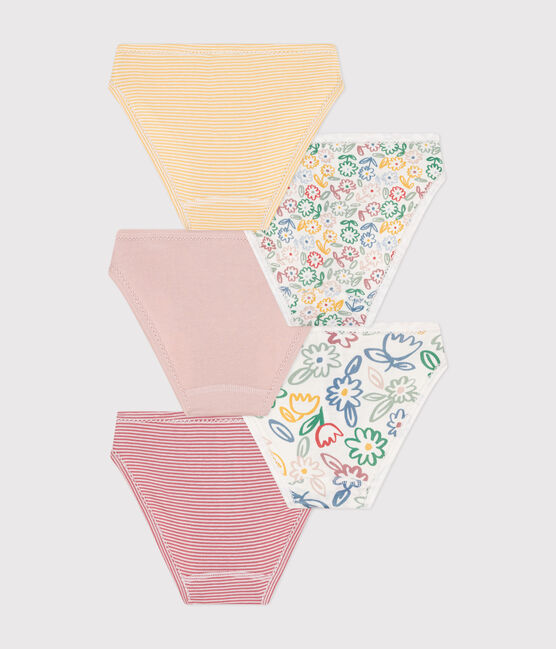 Lot de 5 culottes fleur en coton enfant variante 1
