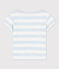 T-shirt manches courtes en coton enfant fille PLEINAIR/ MARSHMALLOW