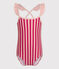 Maillot de bain 1 pièce rayé enfant fille SALINE/ DELHI