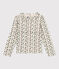Tee-shirt fleuri à manches longues en coton enfant fille blanc AVALANCHE/ MULTICO