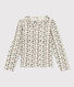 Tee-shirt fleuri à manches longues en coton enfant fille