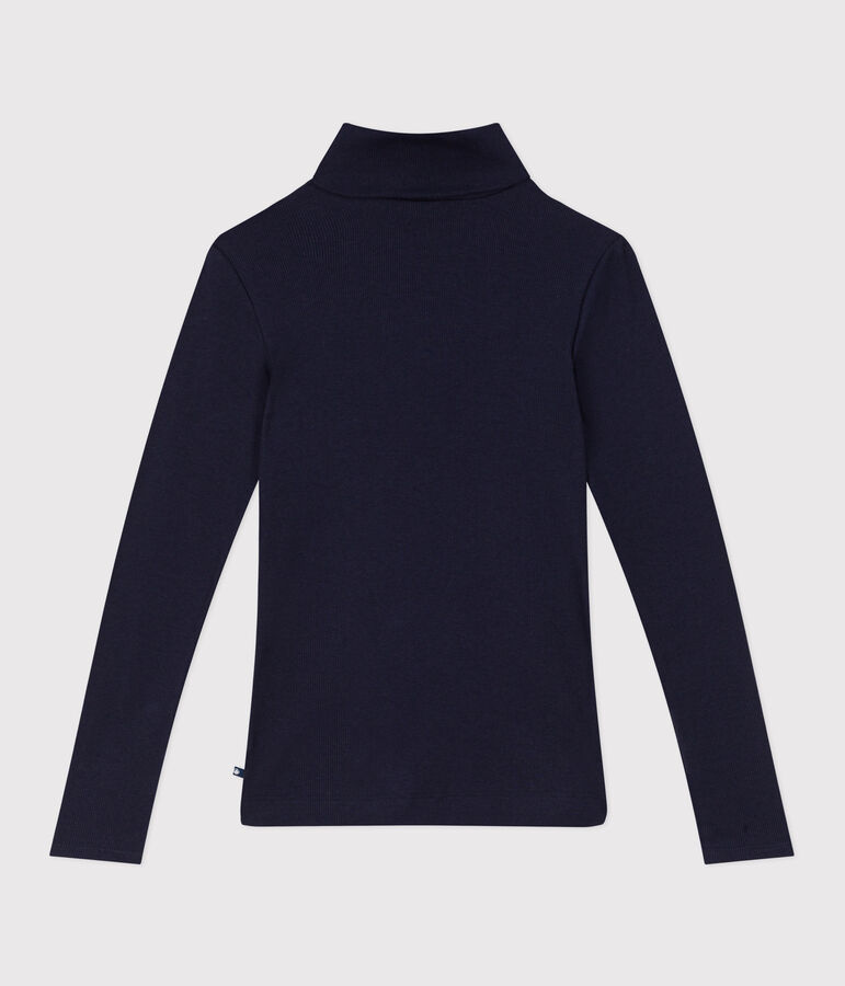 Sous-pull femme l'iconique en laine et coton bleu SMOKING