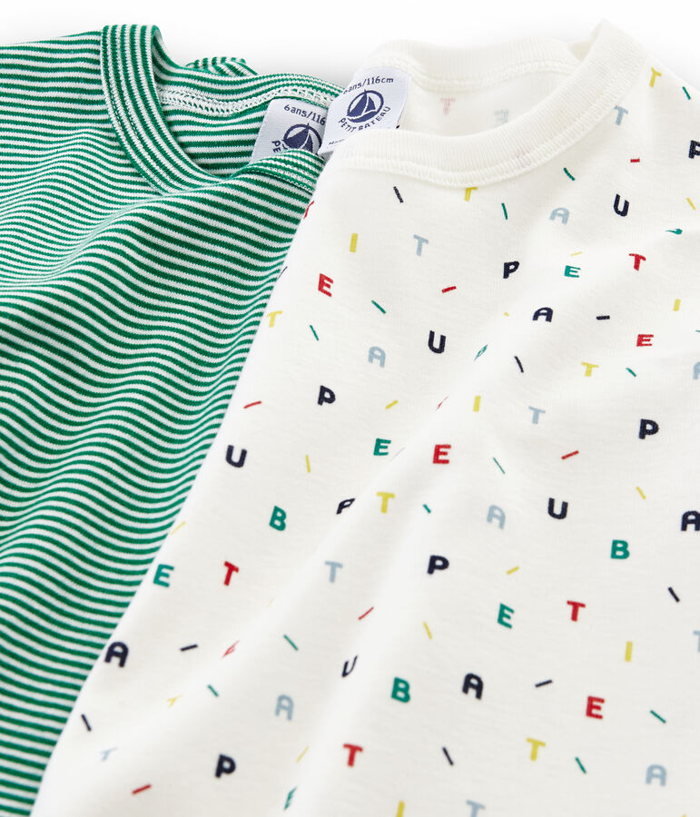 Duo de tee-shirts manches courtes petit gar&ccedil;on multicouleur