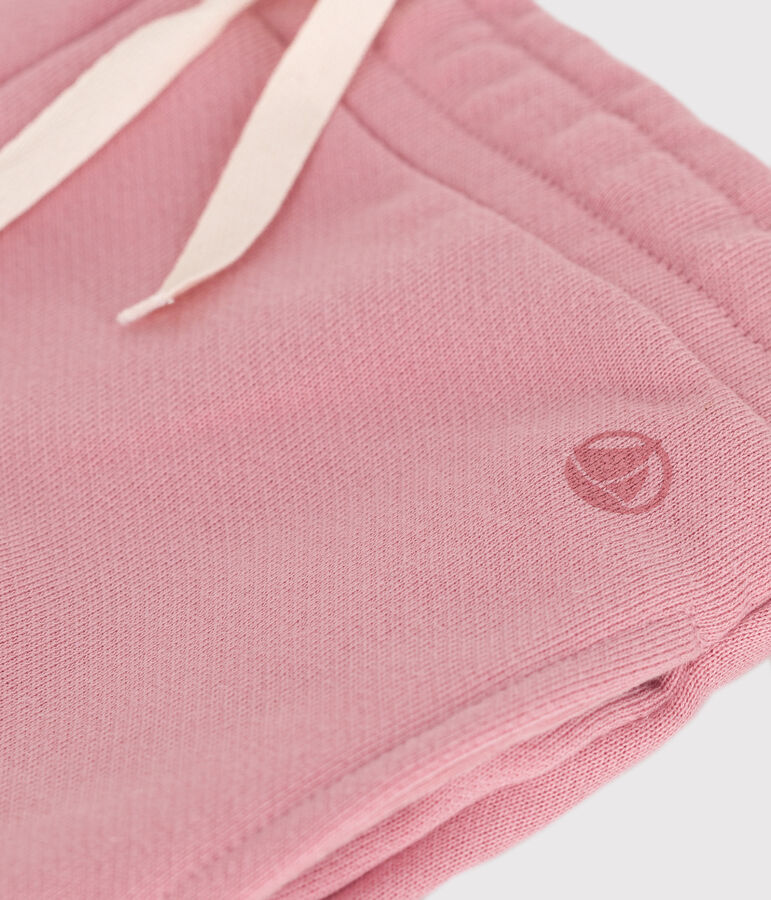 Pantalon de jogging enfant en coton uni rose CHARME