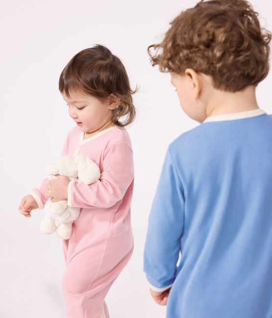Pyjama bébé en coton uni bleu ALASKA