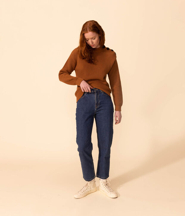 Pull en c&ocirc;te anglaise en coton Femme ALEZAN